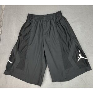 Nike Air Jordan Diamond Basketball Shorts Mens Large Black Baggy Loose Hoop MJ